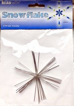 3 Packs BeadSmith SNOWFLAKE Wire FORM 6&quot; ~ 4-1/2&quot; ~ 3-3/4&quot; Total 21 pcs ... - $18.54