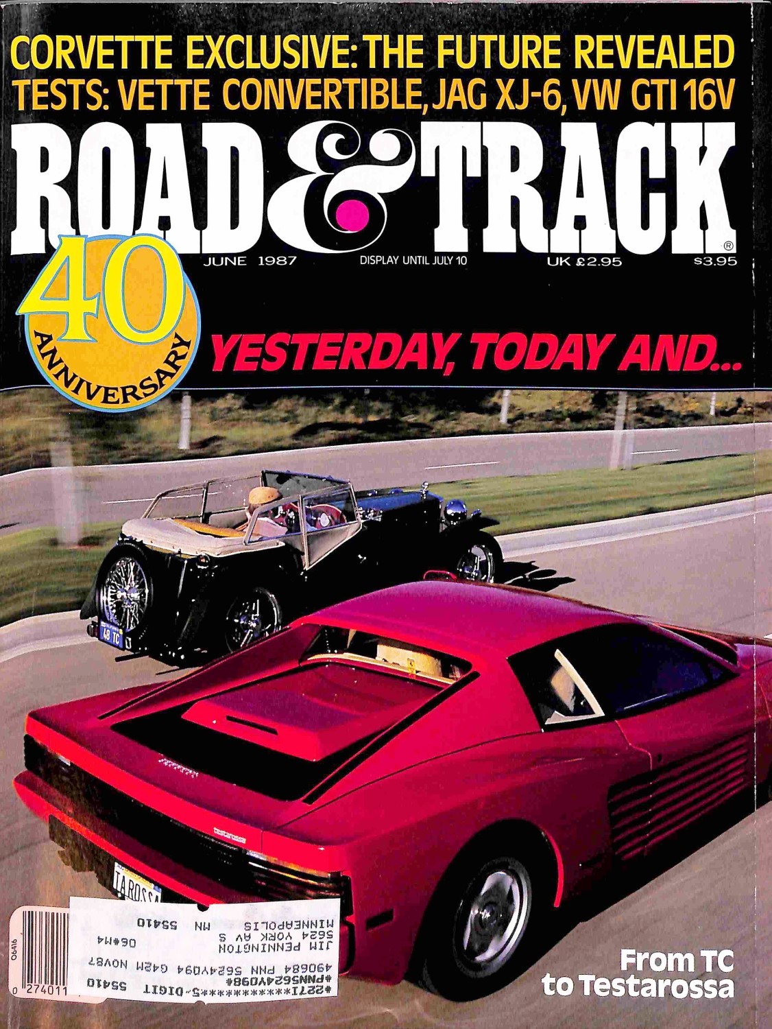Road and Track, June 1987 Magazine Back Issues