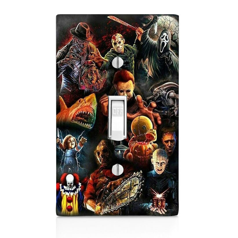 Horror Movie Character Light Switch Cover, Home Décor, Night Light, Cabinet Knob