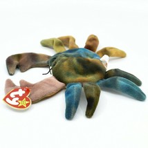 1996 TY Beanie Baby Original Claude Tie-Dye Crab Plush Beanbag Toy Doll image 2