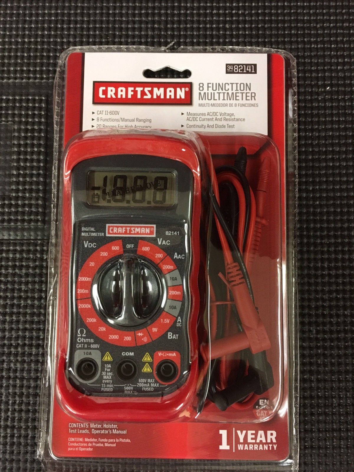 Craftsman 8 Function Digital Multimeter with 20 Ranges Multimeters