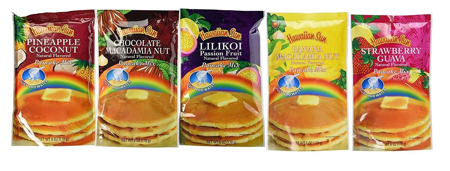 Hawaiian Sun 5 Flavor Pack Assorted Pancake Mix
