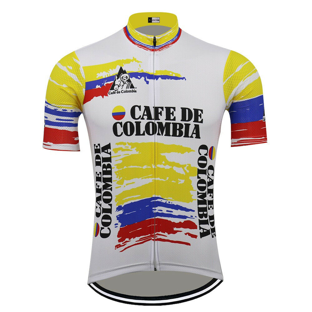 Retro Cafe De Colombia Vintage Cycling Jersey