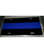 Police blue bar Front License Plate Aluminum. Made and ships in USA.  - $17.82