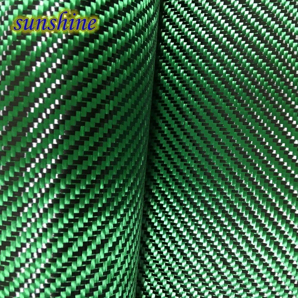 Green Carbon Aramid Fiber Hybrid Fabric Cloth 3K Carbon Fiber Green Aramid hq Other Business