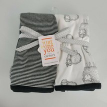 New Just One You by Carter's Swaddle Blankets Cotton Sheep Stripe Black White - $49.49
