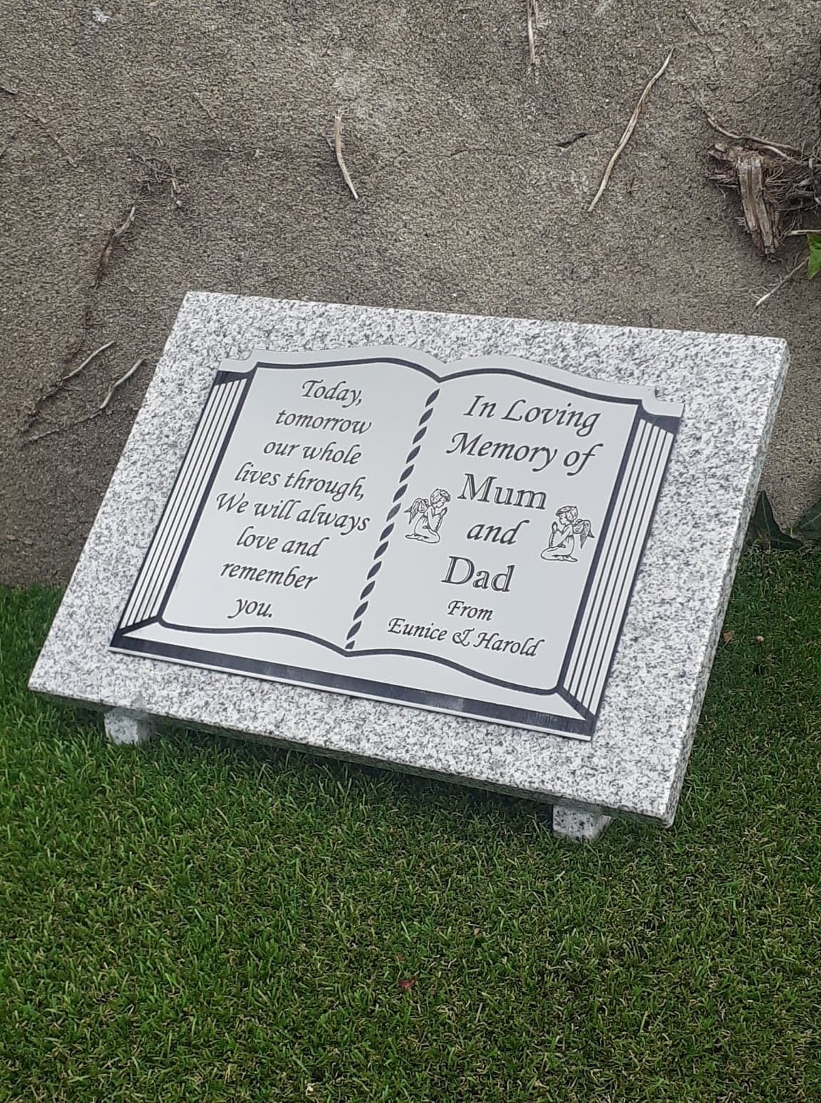 Grey Granite Cemetery Stone Memorial Stone Grave Marker Grave Plaque