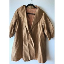 Vintage MOLLY MODES New York Bronze Gold c.1950’s Swing Coat Open Front ... - $95.04