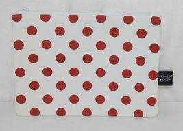 Midwest Gift CBK Three Piece Red White Canvas Zip Up Cosmetic Bag Set image 3