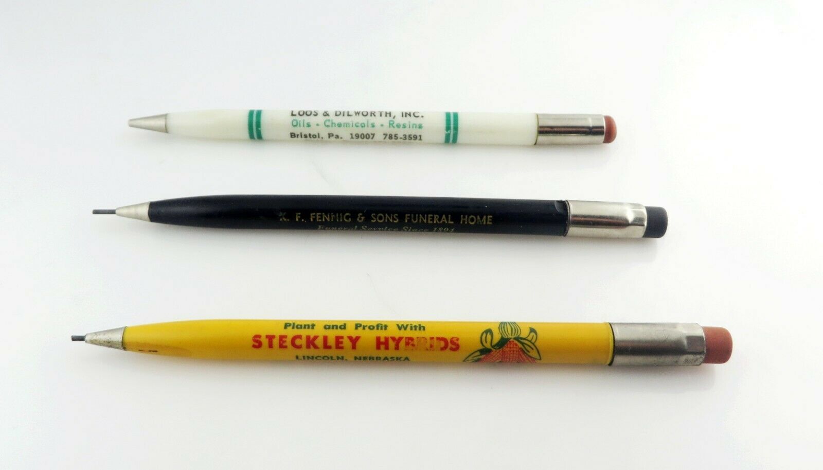 Lot of 3 Scripto Classic Mech Pencils New Erasers Mechanical