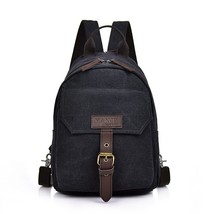 Fashion small canvas backpack Retro style women's shopping backpack Men's commut - $51.98