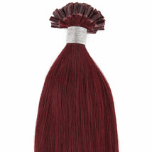 18" 100grs,100s,U Tip (Nail Tip) Fusion Remy Human Hair Extensions #99J Burgundy - $98.99