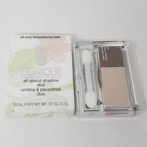 New Authentic Clinique All About Shadow Duo 04 Ivory Bisque/ Bronze Satin - $18.93