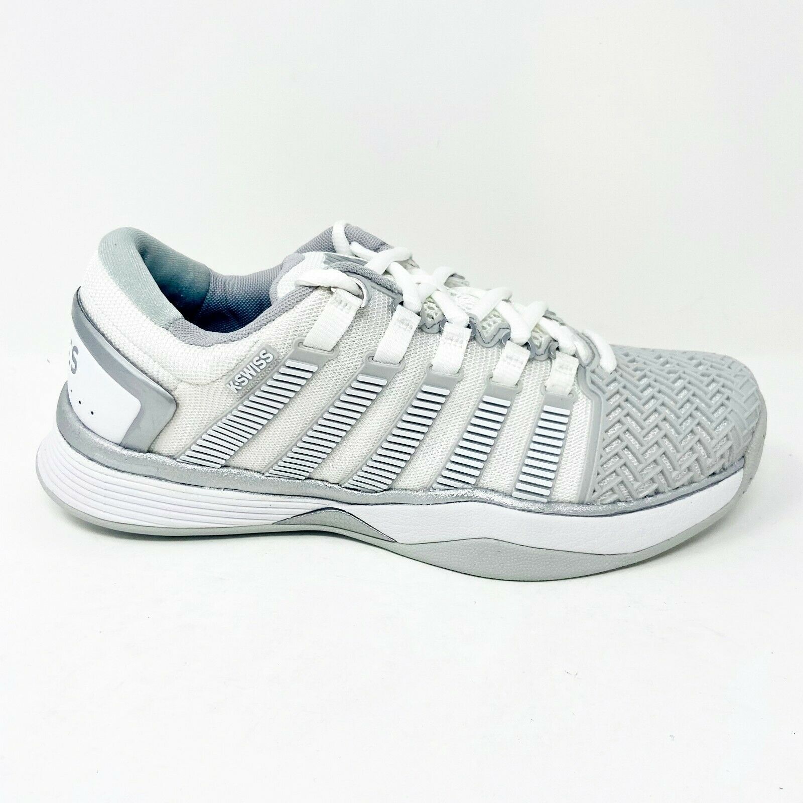 K-Swiss Hypercourt 2.0 White Glacier Gray Silver Womens Tennis Shoes 95394 172 