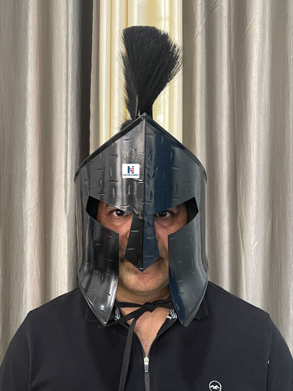 300 King Leonidas Spartan Greek Helmet Black Plume Medieval Helmet Reenactment
