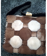 Western Hair On Cowhide Ladies Purse NEW Suede Back Whipstitch  - $38.99