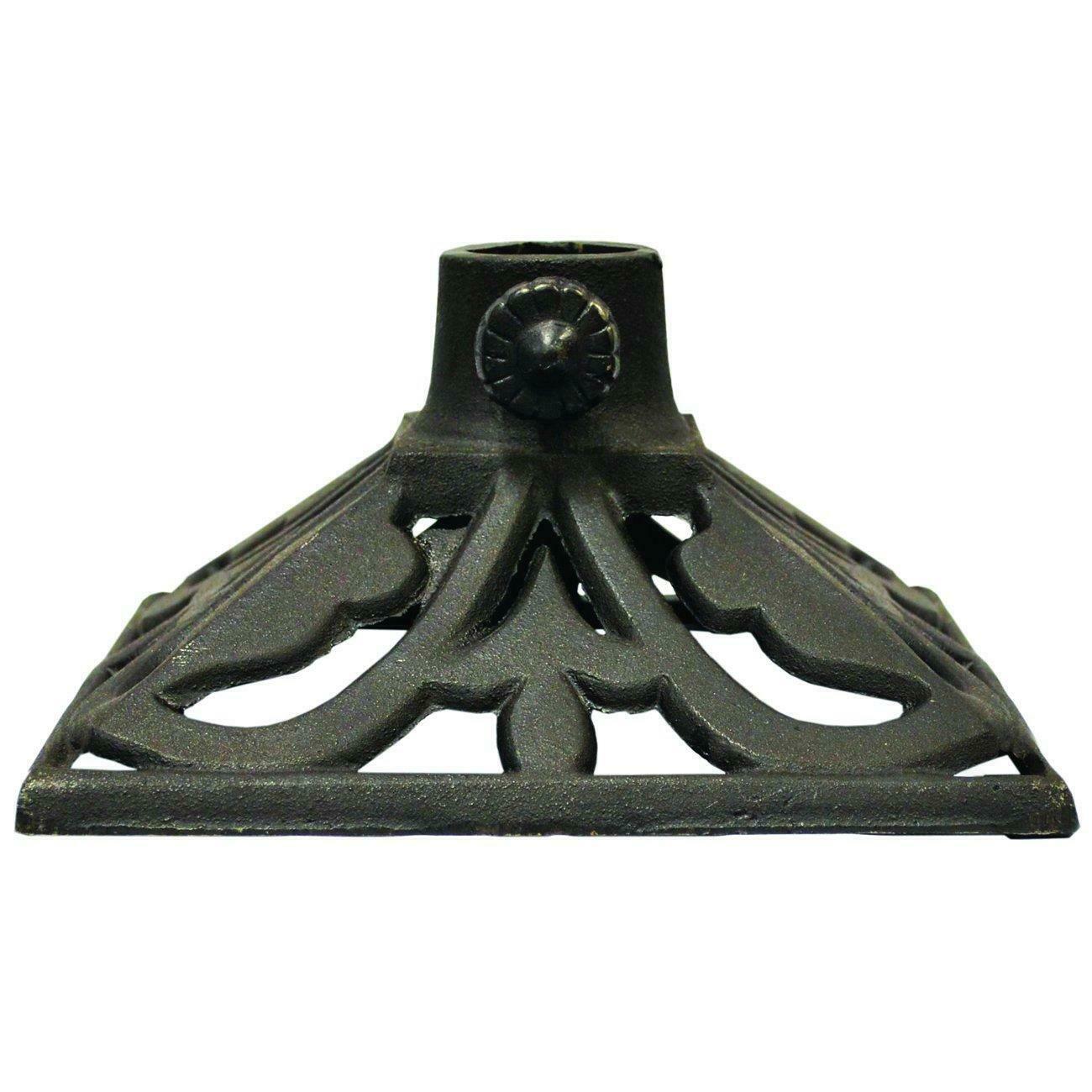 TIKI Brand Cast Iron Torch Stand, Black, 9.1L x 9.1W x 4.8H Inches