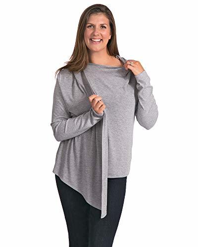 Maya Nursing Wrap | Open Front Wrap Cardigan for Women Grey Heather ...