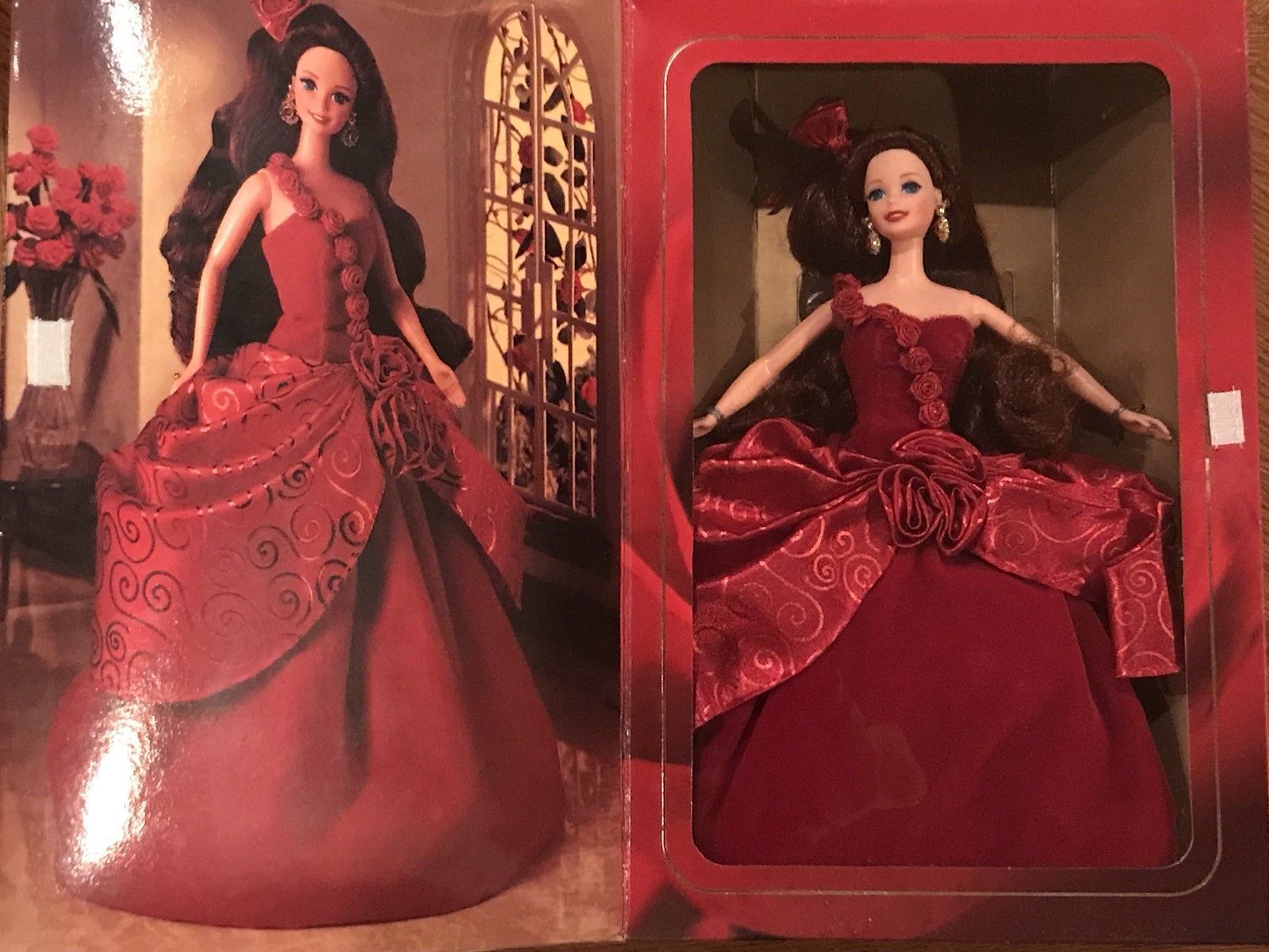 Барби роус. Кукла Barbie Титаник Роуз Девитт. Radiant Rose 1996 Barbie Doll. Кукла Барби в Красном платье 90-х.