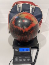 Brunswick Zone Bowling Ball 11 Pounds 3.2 Oz, Womens Red Brown Marble Pa... - $82.55