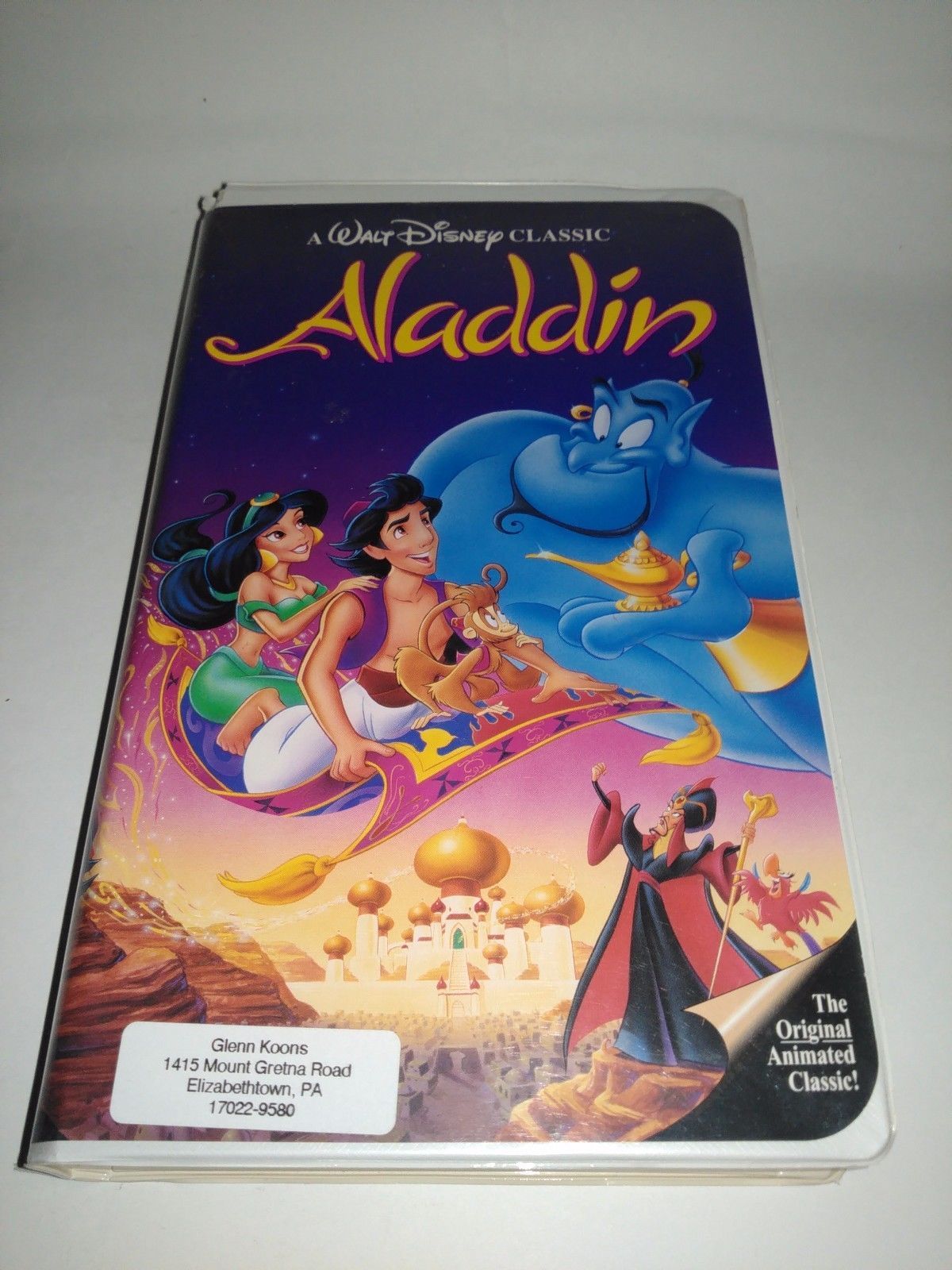 Aladdin VHS 1993 Black Diamond Disney Movie VCR Video Tape ETVB - VHS Tapes