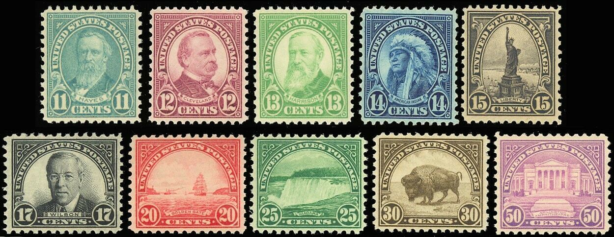 1931 High Value Rotary Stamp Set of 10 Stamps Scott 692-701 - $64.95