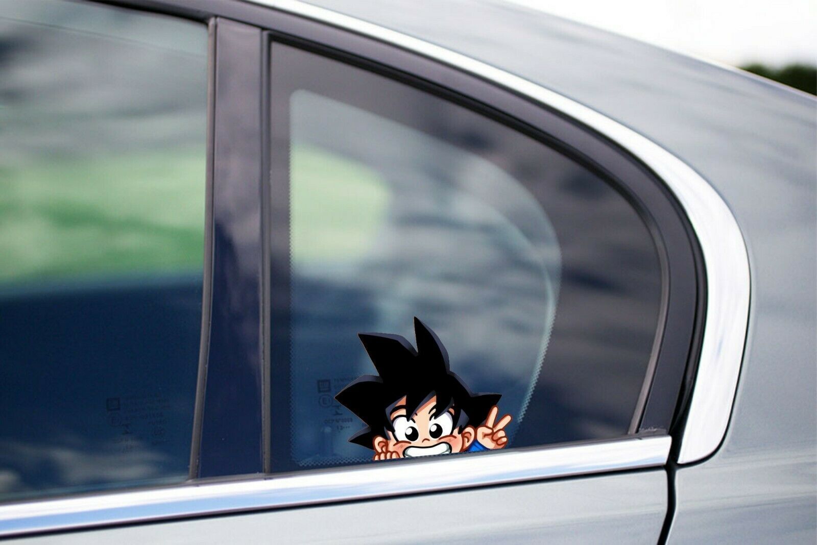 Ihatedecals.ca - Young goku peeker peek car bumper window vinyl decal anime stickers dragon ball