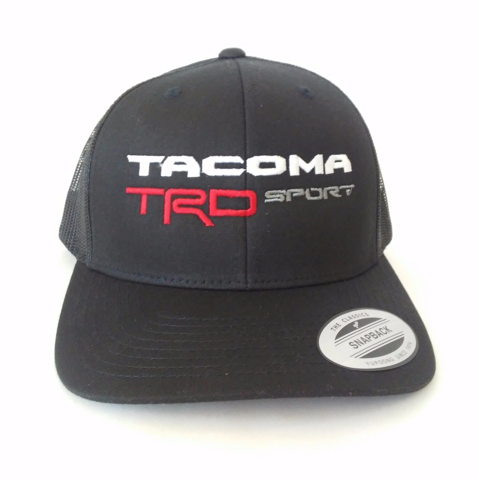 New TRD SPORT TOYOTA TACOMA Hat Cap BLACK YUPOONG EMBROIDERED - Hats