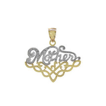 14 Kt. Two Tone Gold Mother Handmade Pendant - $187.11