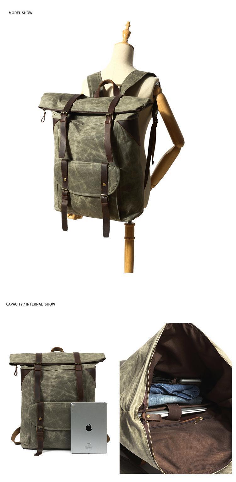 Europe Retro Designer Backpacks for Men Huge Capacity Travel Backpack