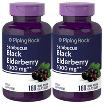Black Elderberry Sambucus 1000mg Nigra Fruit Pill 2X180 Caps - $26.68