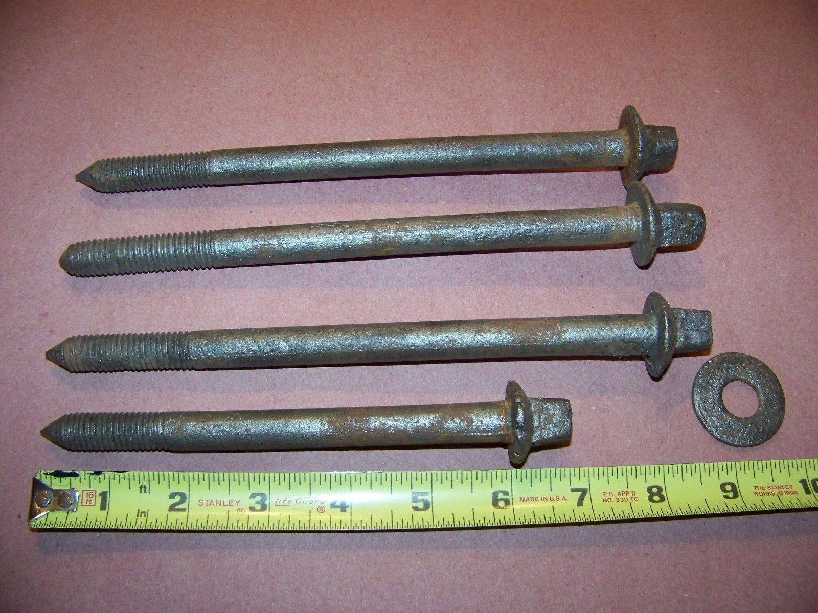 HTF antique pool/billiard table long frame/leg bolts brunswick/other Other