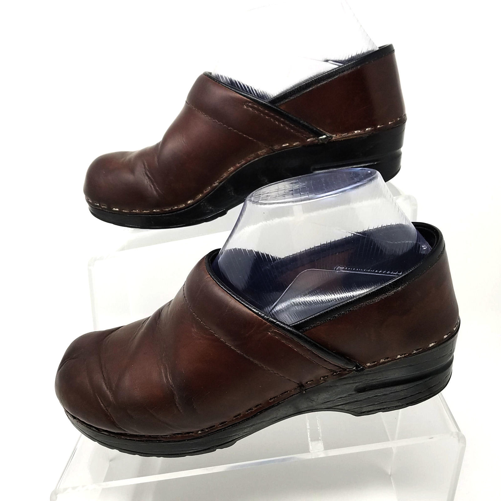 Dansko Brown Leather Professional Comfort Work Clogs Mules Nurse Shoe ...