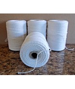4 Natural Spools 8/4 Poly/Cotton Loom Weaving Rag Rug Carpet Warp Yarn S... - $31.09