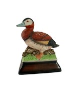 Vintage Ceramic Duck Figurine Paper Weight Desk Top Blue Bill 4.5&quot; Tall ... - $18.81