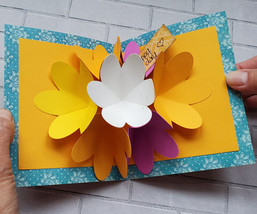 3D Pop-up Flower File.  Instant Download.  SVG & PDF Files.  No Physical Shippin