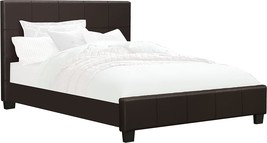 Homelegance Lorenzi Faux Leather Upholstered Platform Bed, King, Brown - $349.99