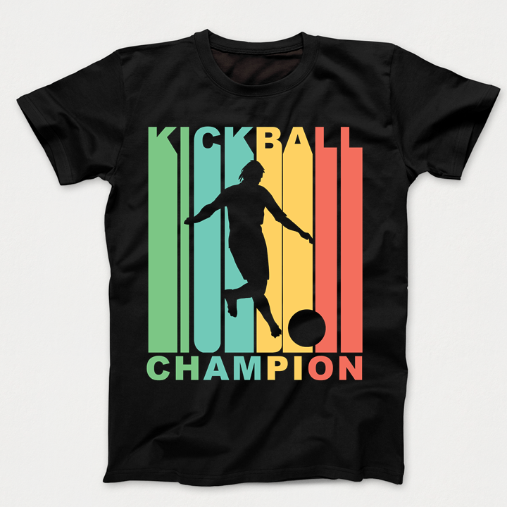Retro 1970's Style Kickball Champion Kids TShirt TShirts