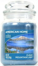 1 American Home By Yankee Candle 19 Oz Clear Mountain Lake 1 Wick Glass Candle