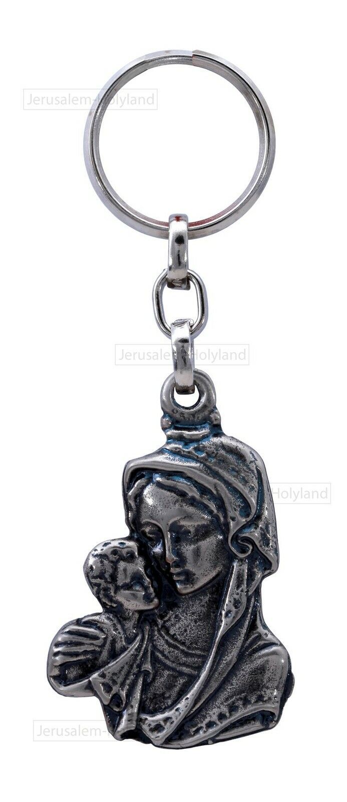Holy mother Mary and Baby Jesus Key Chain Ring CHRISTIAN karma charm XMAS Gift