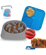 Slow Feeder Dog Bowls | Lick Mat for Dogs | 3 in 1 Set | Dog Ball, Teething Chew - $28.70