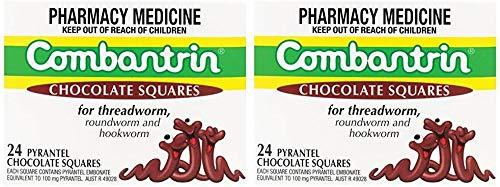 Combantrin Chocolate Squares 24 for Children and Adults Pinworm Threadworm Pack