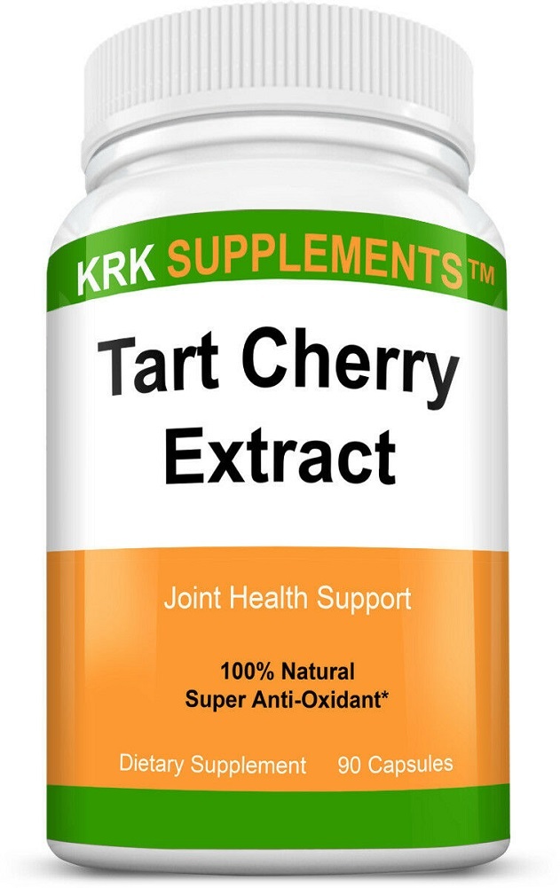 1 Bottle Tart Cherry Extract 900mg per serving 90 capsules KRK SUPPLEMENTS