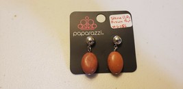 Paparazzi Earrings (new) STONE CLIFFS BROWN POST EARRINGS #6056 - $7.61
