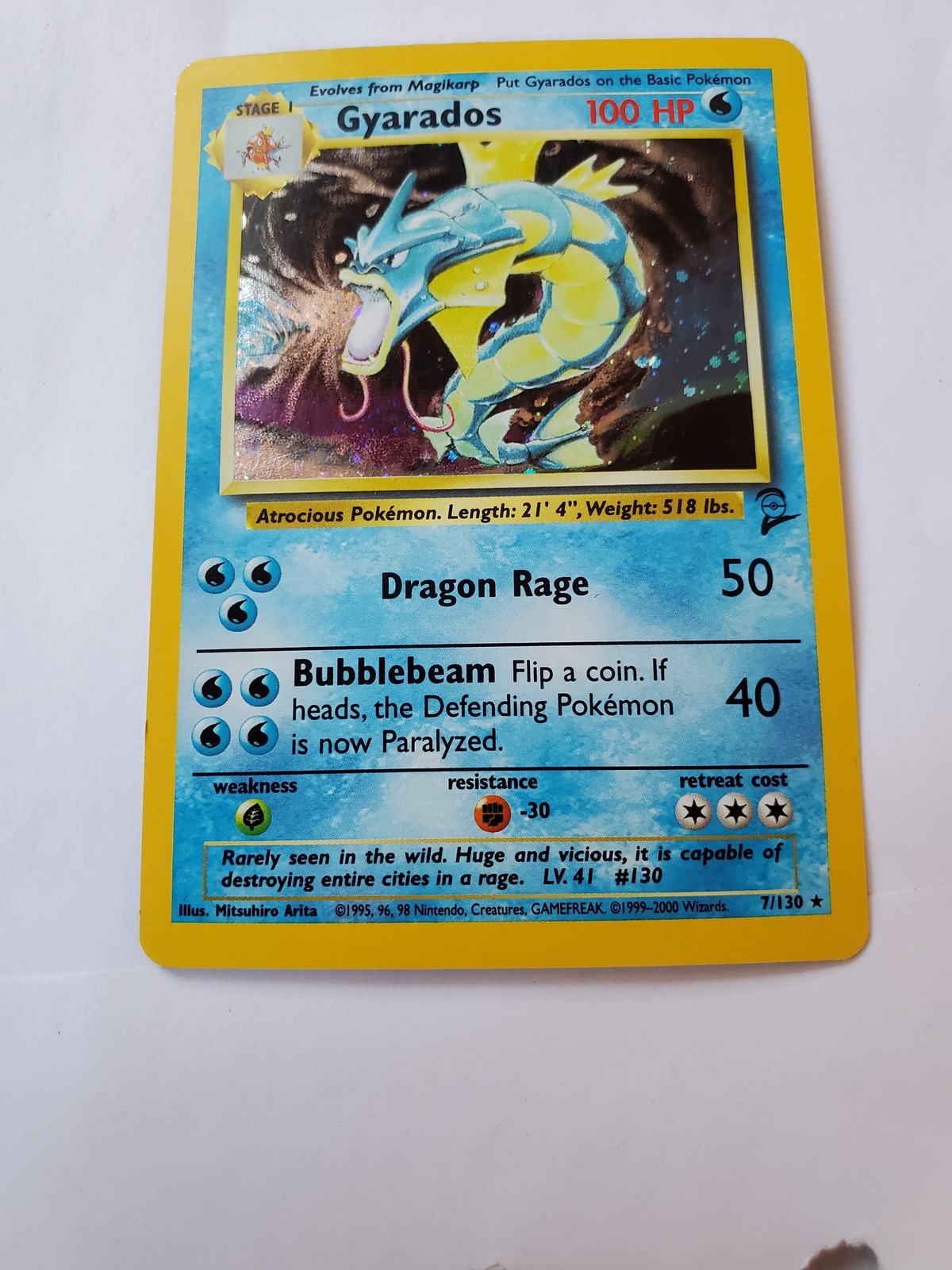 Pokemon Trading Card Gyarados Dragon Rage Holo Foil - Pokémon ...