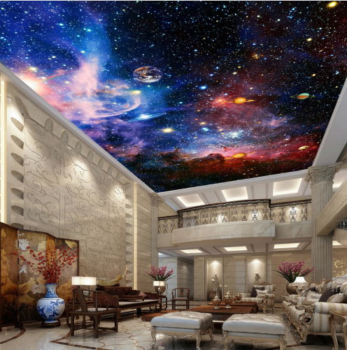 3d Colorful Universe Sky Ceiling Wallpaper And 50 Similar Items