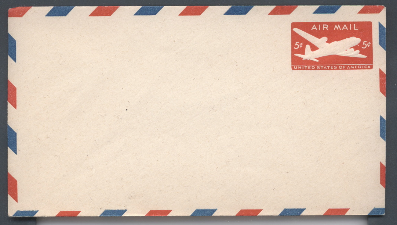 1946 Five Cent Airmail DC-4 in Relief Envelope Unused - 1941-Now: Unused
