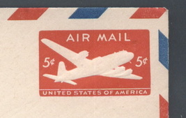 airmail 5 cent plane stamp value