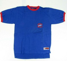 Vintage 90's NFL Buffalo Bills The Edge T-Shirt Embroidered Ringer 1996 Crew M - $28.66