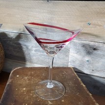 Martini / Cosmopolitan Glass - Swirline Red by Pier 1 - Discontinued - $18.00